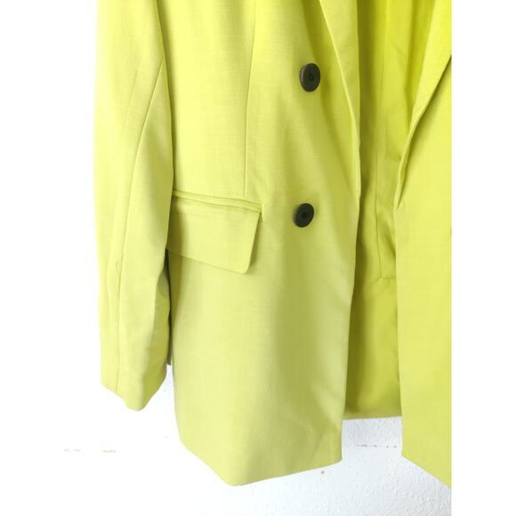 House Of Harlow 1960 Light Green Double Breasted Button Longline Blazer Size M - Picture 3 of 9
